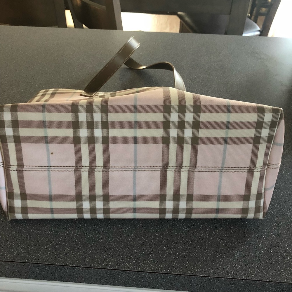 Authentic Burberry Pink Candy Check Coated Tote - Picture 3 of 4